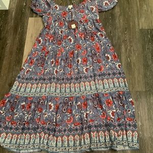NWT Knox Rose Peasant Style Dress
